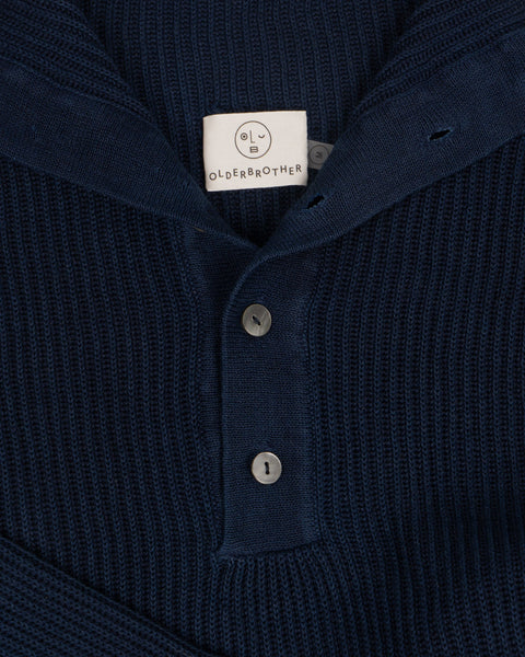 Hemp High Neck Pullover - Indigo – Olderbrother