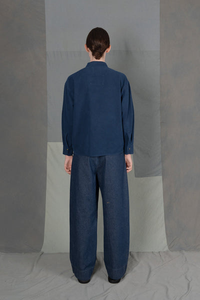 LM x OB Circle Pocket Anti Fit Shirt - Indigo – Olderbrother