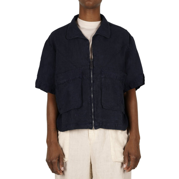 トップス STUDIOUS Big Pocket Over Shirts Big Pocket Shirt - Black Indigo – Olderbrother