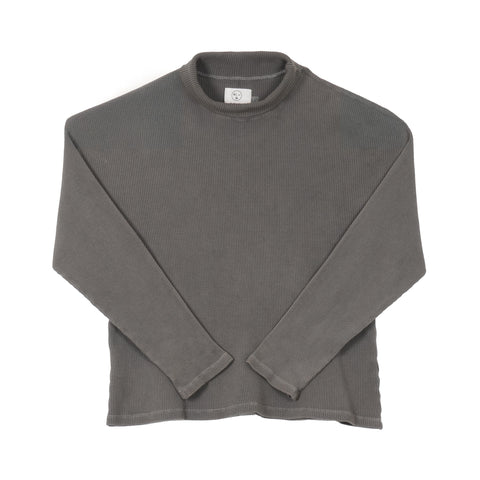 Waffle Turtleneck - Charcoal