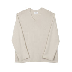 Recycled Cashmere U Neck Sweater - Natural