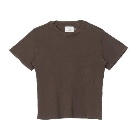 Waffle Tee - Charred Brown