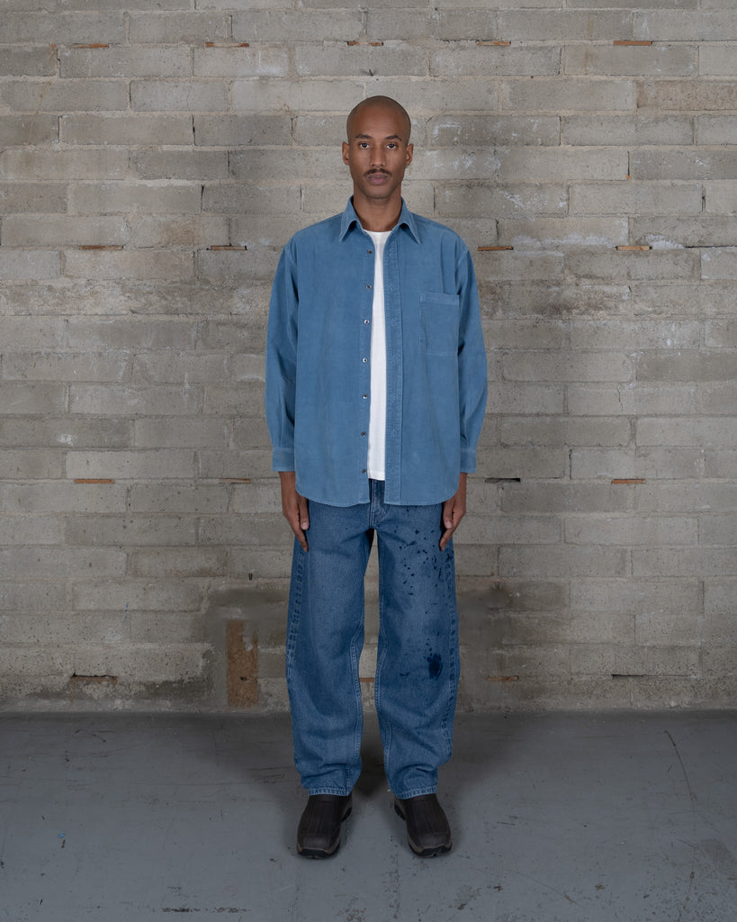 Corduroy Shirt- Pale Indigo