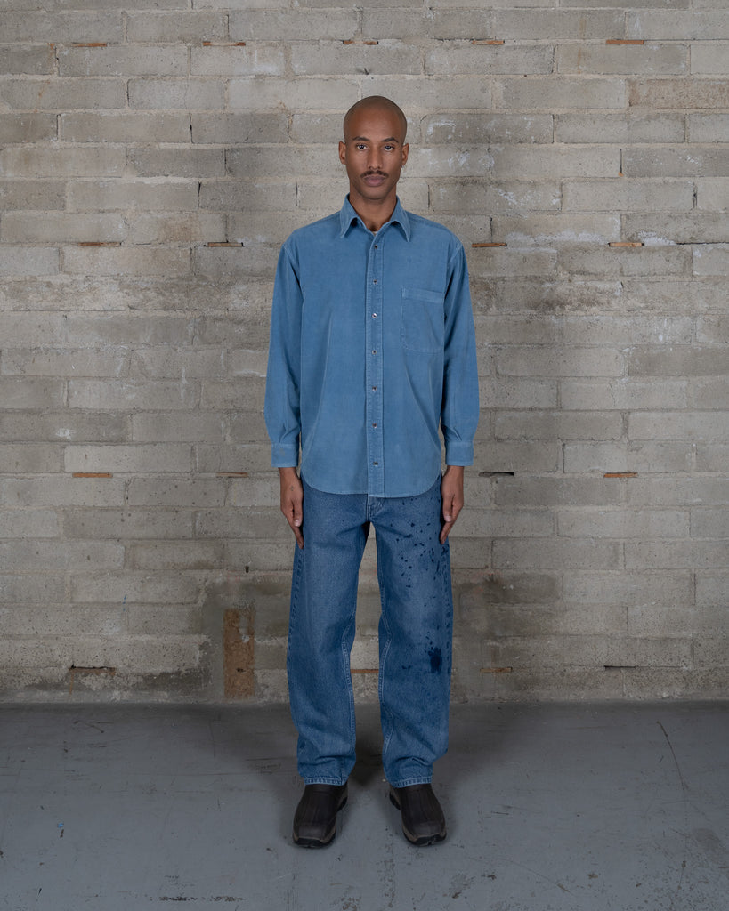 Corduroy Shirt- Pale Indigo