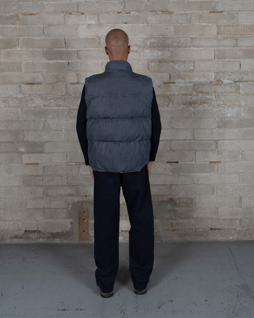 Waxed Puff Vest - Chambray