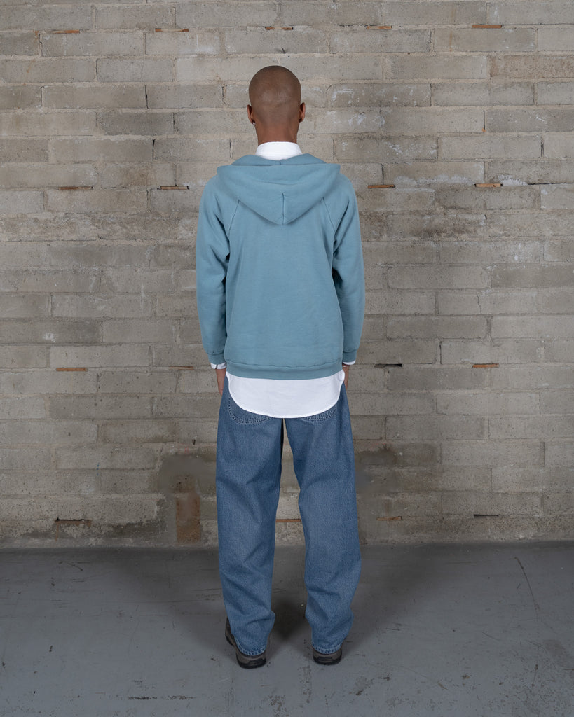 Sherpa Raglan Hoodie - Powder Indigo