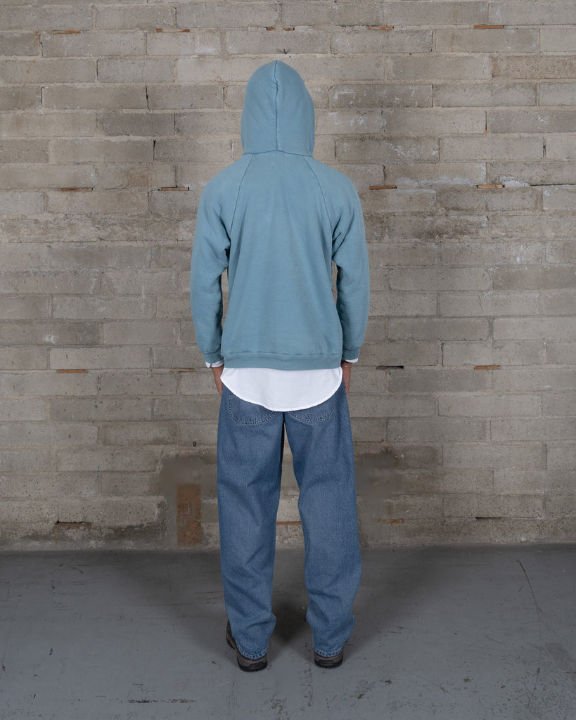 Sherpa Raglan Hoodie - Powder Indigo