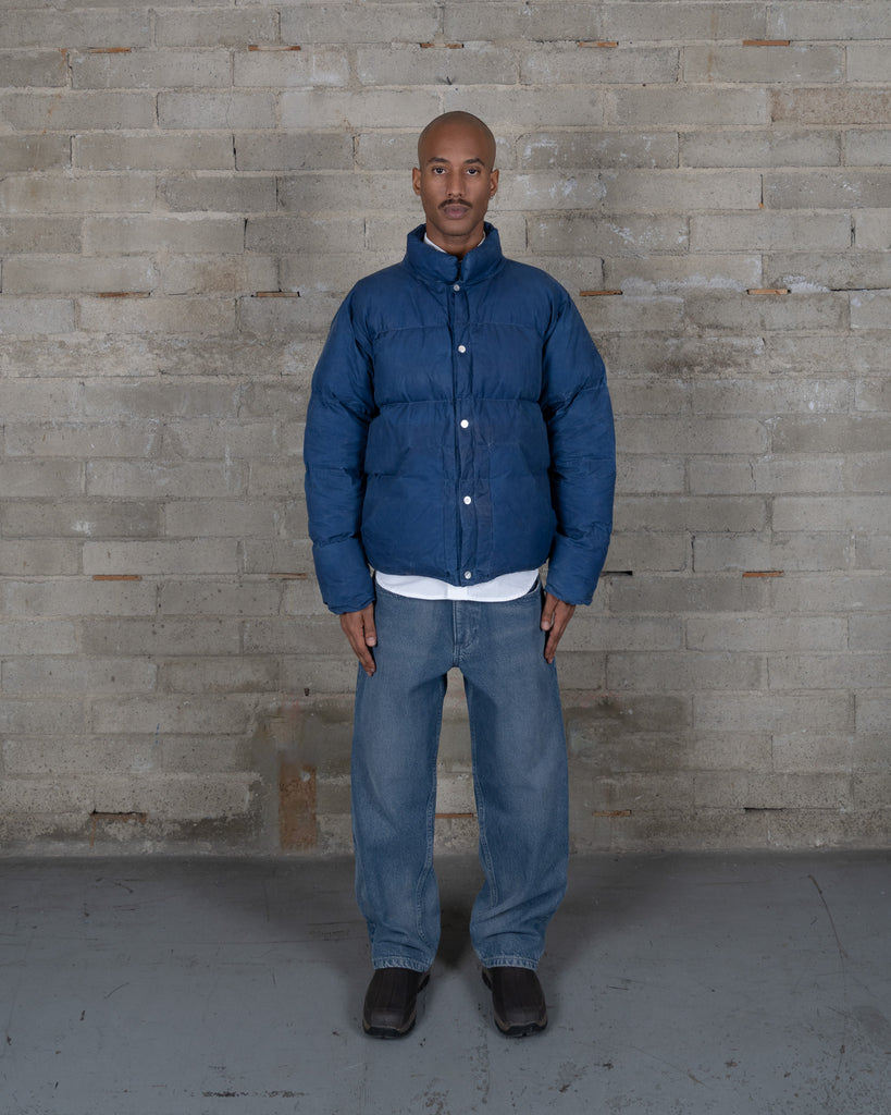 Waxed Puff Coat - French Indigo