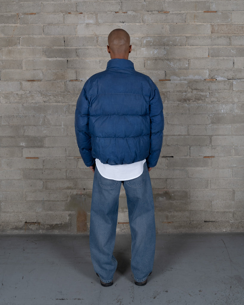 Waxed Puff Coat - French Indigo