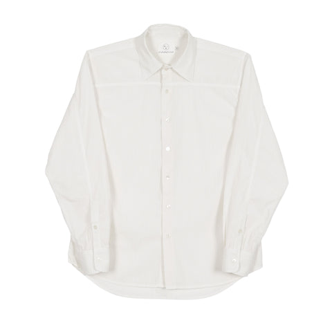 Stripe Seam Button Down - White