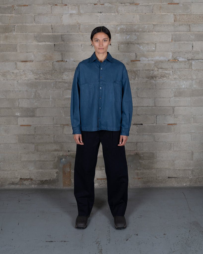 Denim Slant Shirt - French Indigo