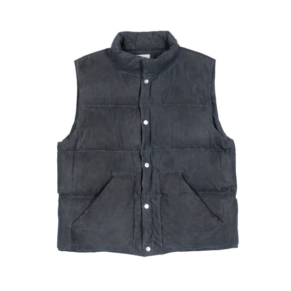 Waxed Puff Vest - Chambray