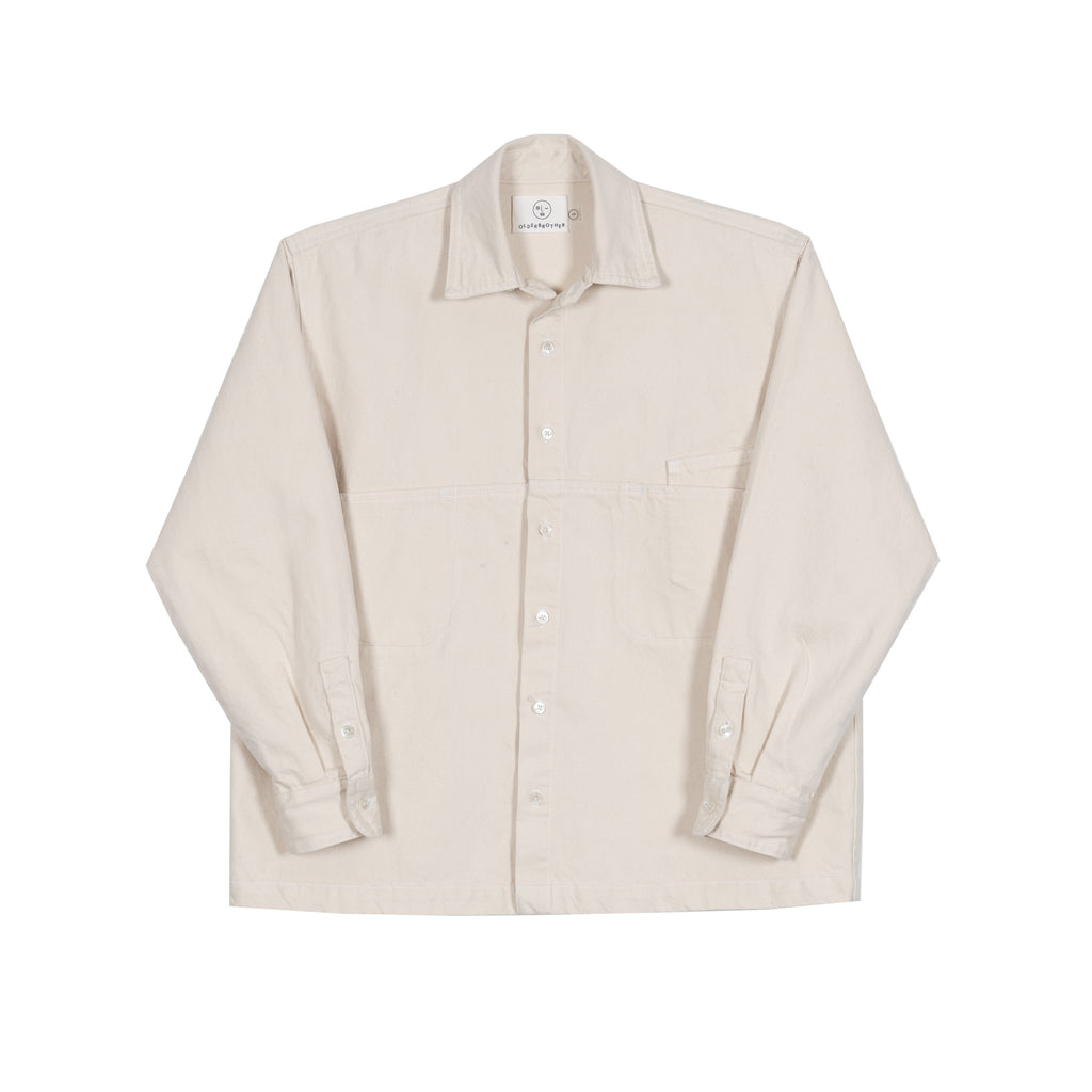 Denim Slant Shirt - Natural