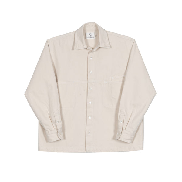 Denim Slant Shirt - Natural