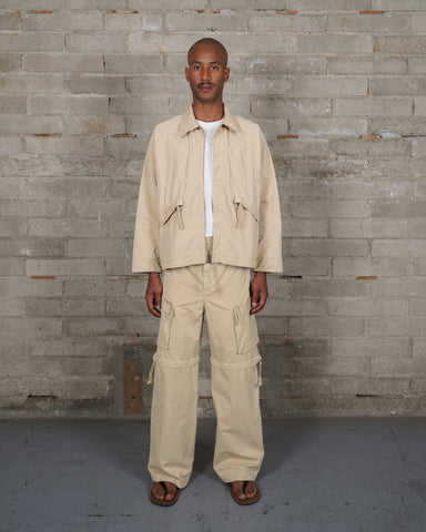 Micro Twill Zip Jacket - Brine Beige