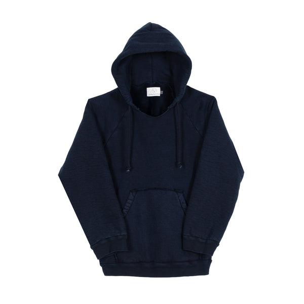Sherpa Raglan Hoodie - Black Indigo