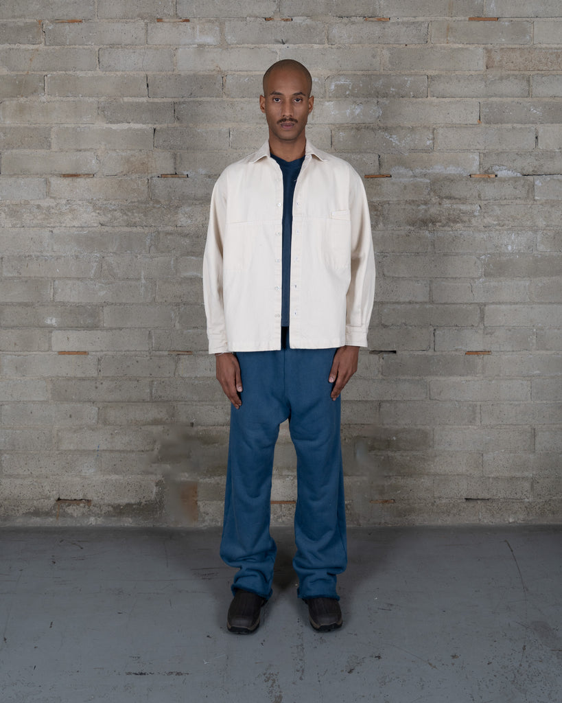 Denim Slant Shirt - Natural