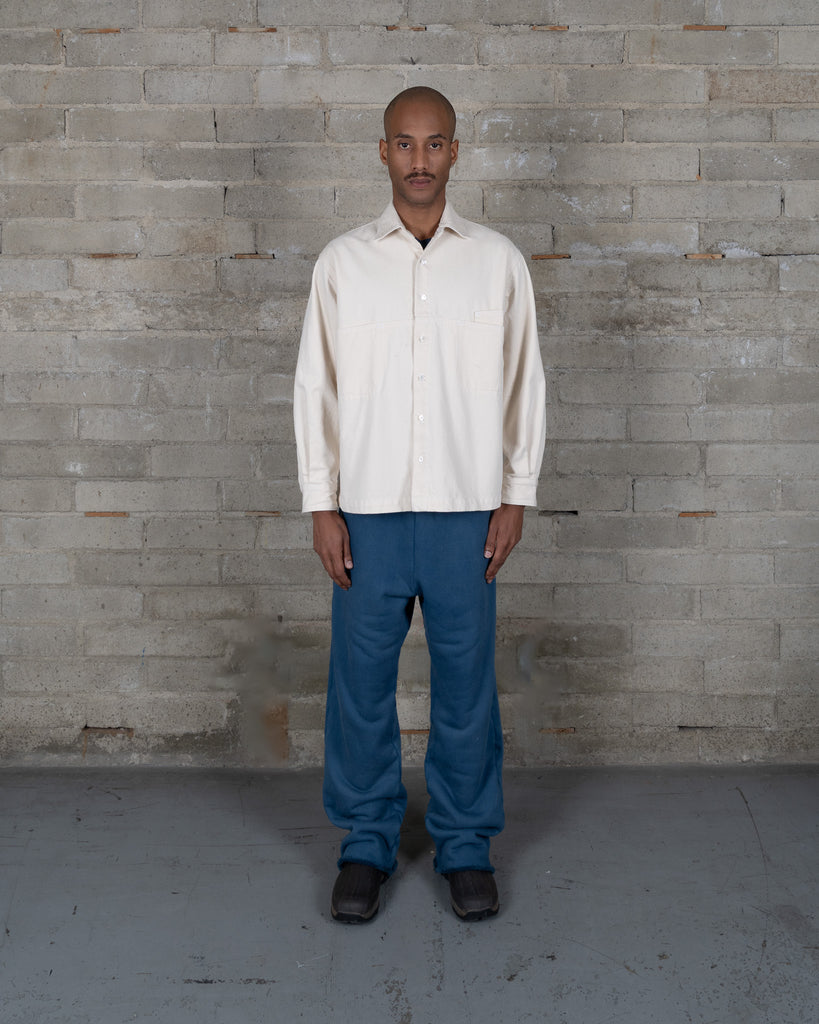 Denim Slant Shirt - Natural