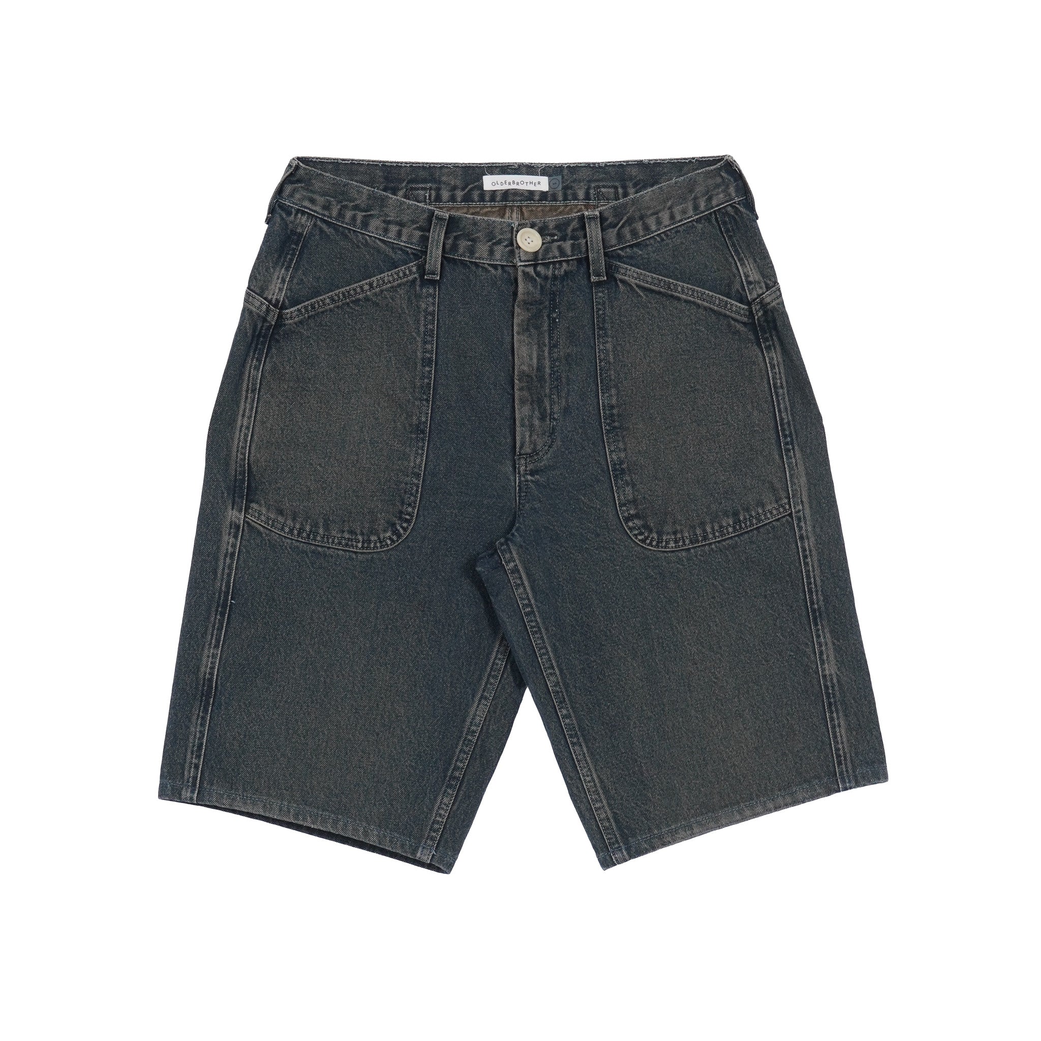【KOOLOSET】Dirty Washing Patch Pocket Denim Patch Pocket Jorts - Brine Wash – Olderbrother