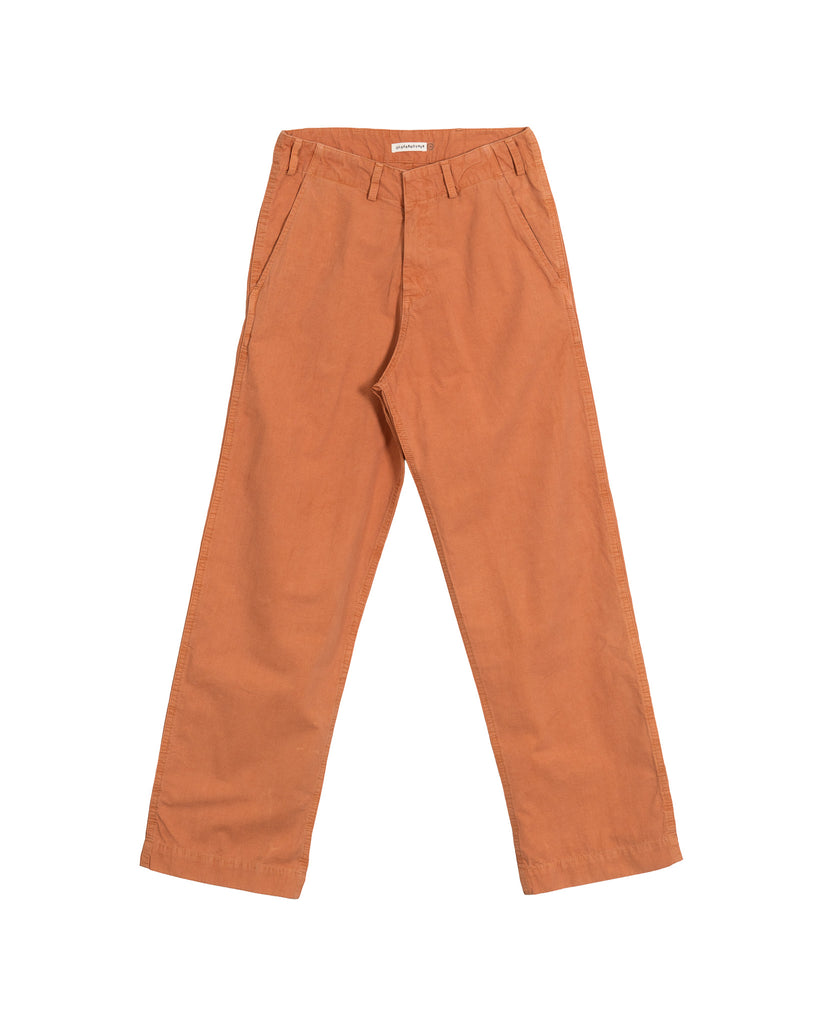 Cotton Silk Trouser - Red Clay