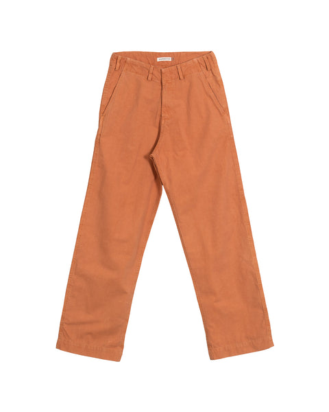 Cotton Silk Trouser - Red Clay