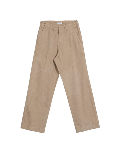 Cotton Silk Trouser - Mud Clay