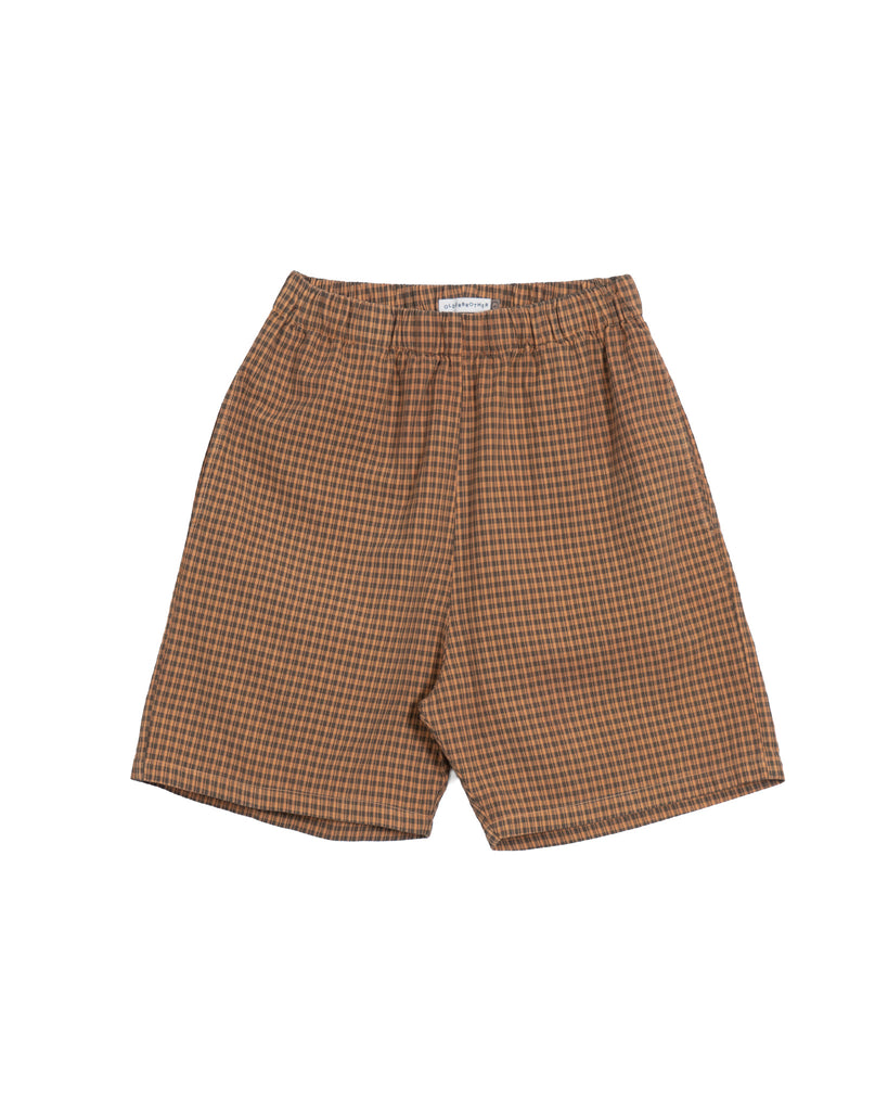Elastic Short - Red Clay Check