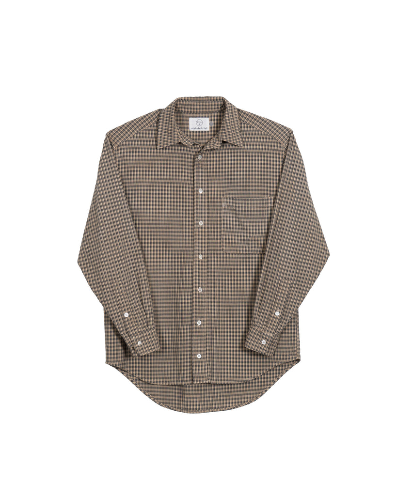 Button Down Shirt- Mud Clay Check