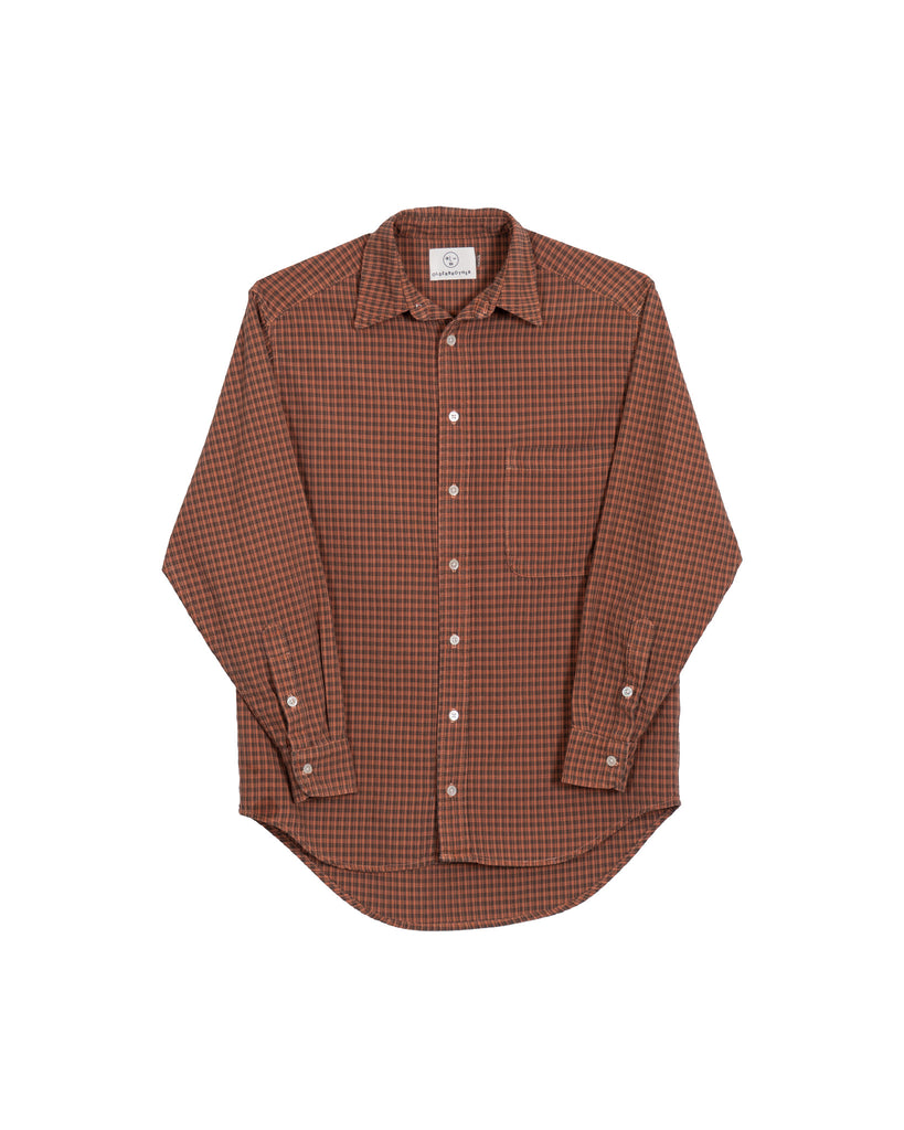 Button Down Shirt- Red Clay Check