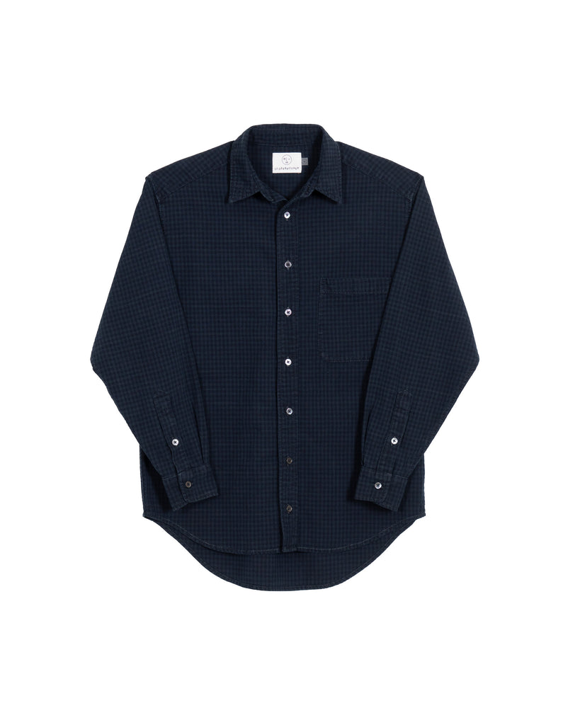 Button Down Shirt- Black Indigo Check