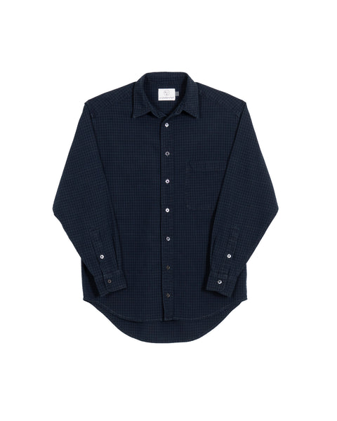 Button Down Shirt - Black Indigo Check