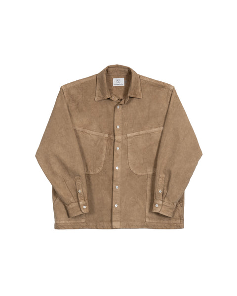 Side Pocket Overshirt - Mud Clay