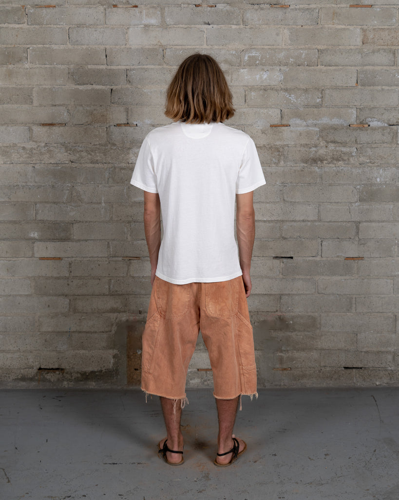 Side Pocket Double Knee Cut-Off Jorts - Red Clay