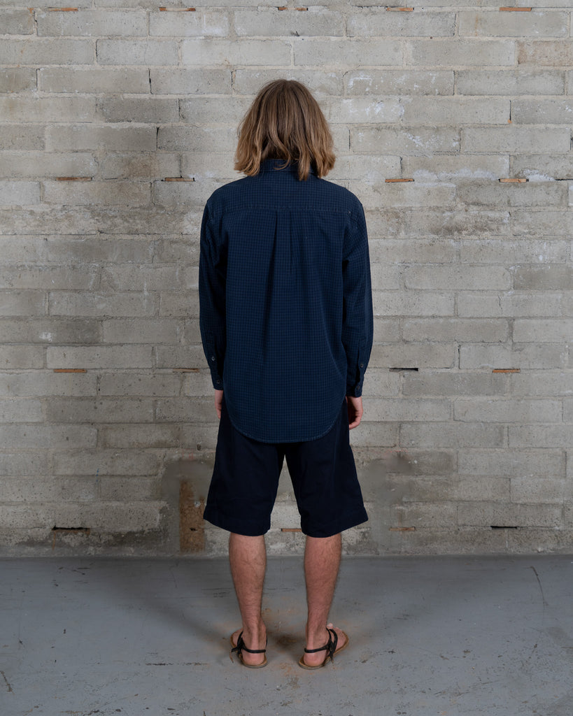 Button Down Shirt- Black Indigo Check