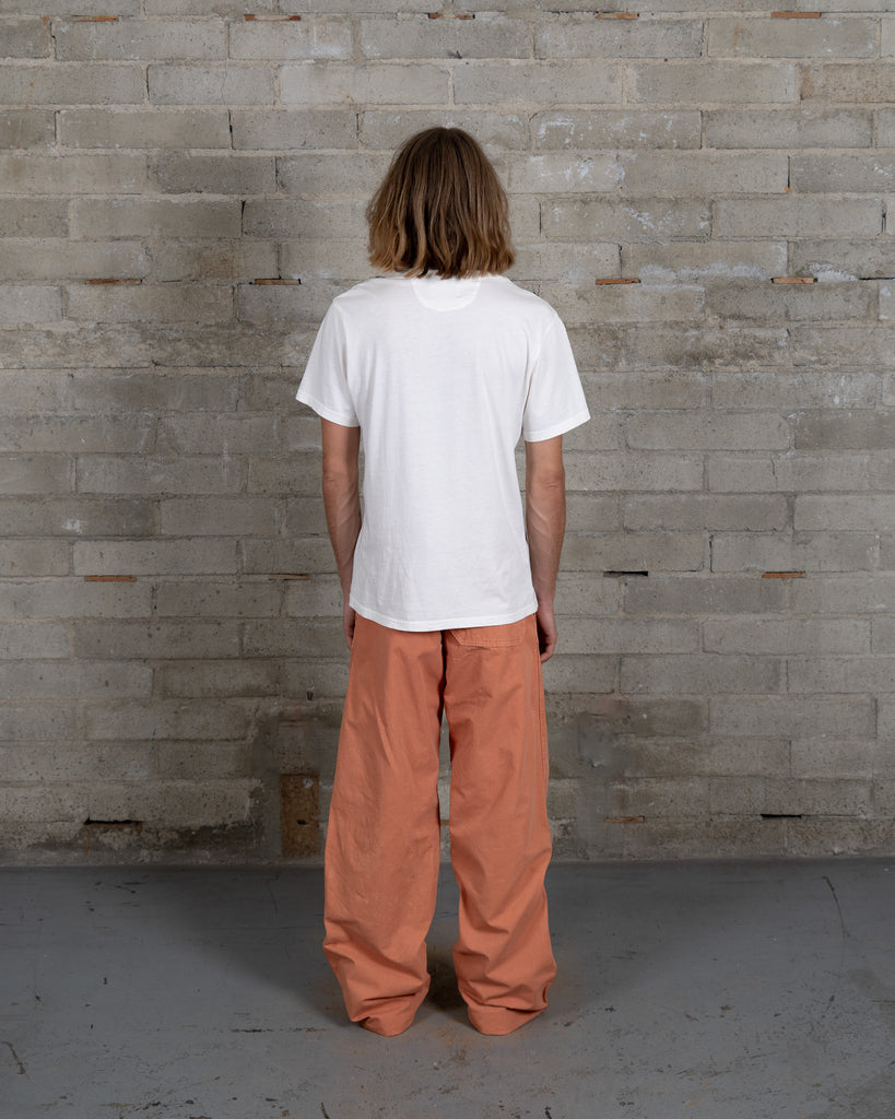Cotton Silk Trouser - Red Clay