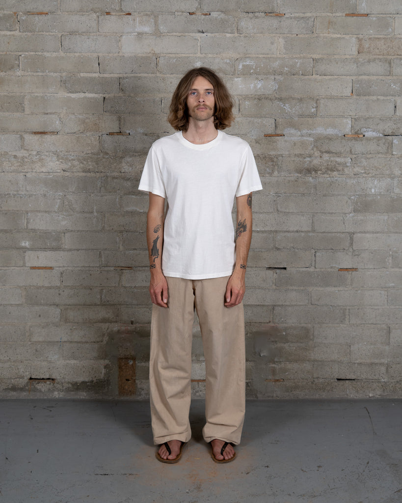Cotton Silk Trouser - Mud Clay