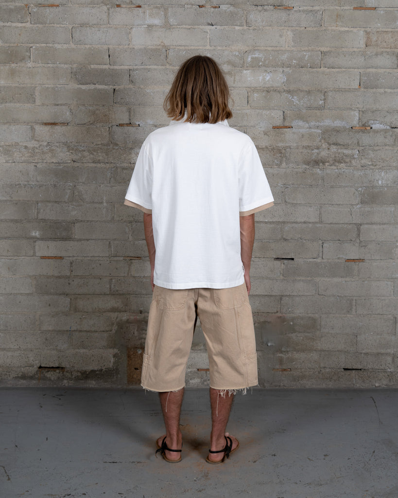 Side Pocket Double Knee Cut-Off Jorts - Mud Clay