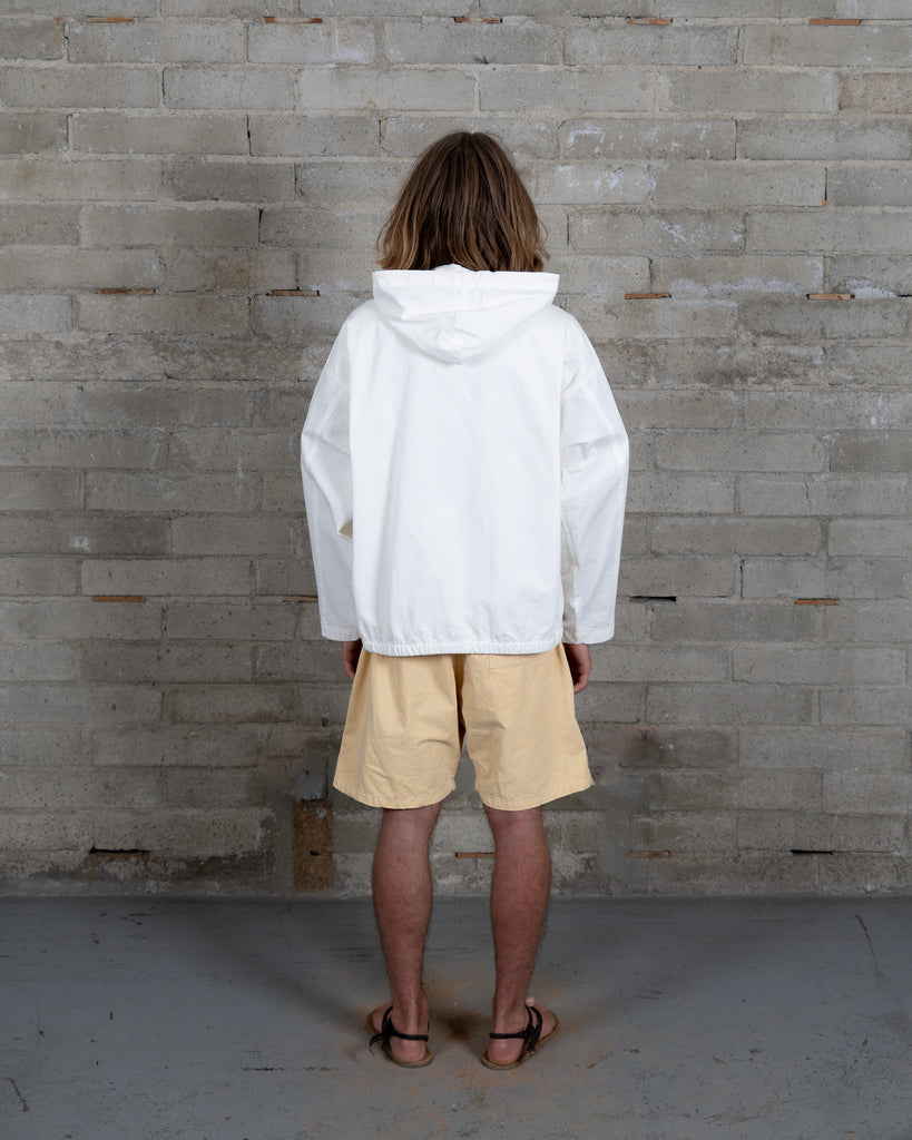 Woven Split Pocket Hoodie - Natural