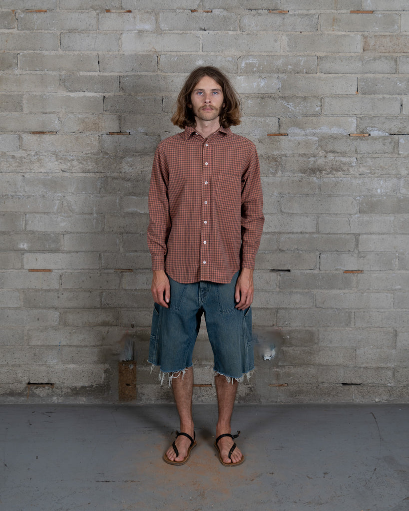 Button Down Shirt- Red Clay Check