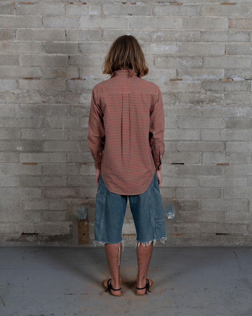 Button Down Shirt- Red Clay Check