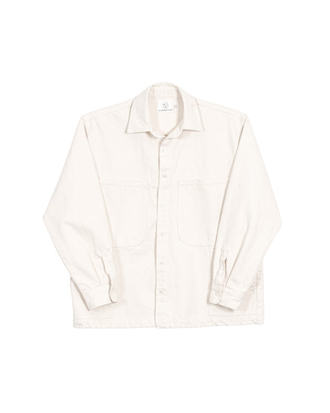 Side Pocket Overshirt - White