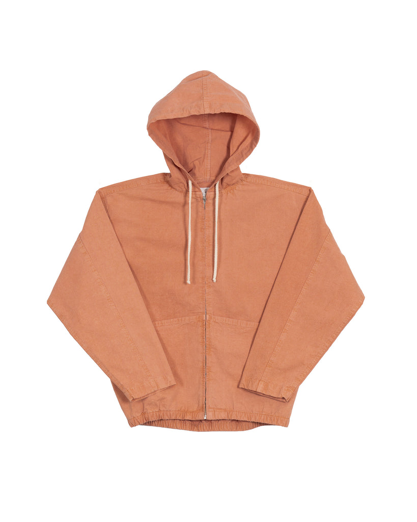 Woven Split Pocket Hoodie - Red Clay