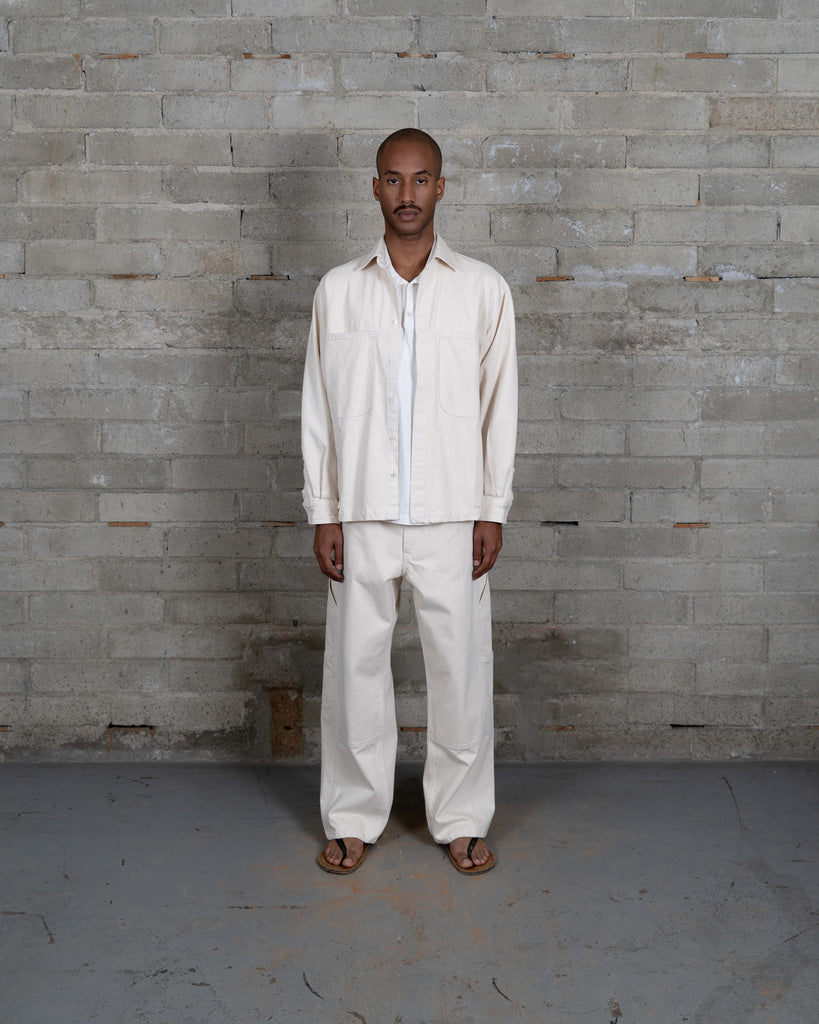 Side Pocket Overshirt - Natural
