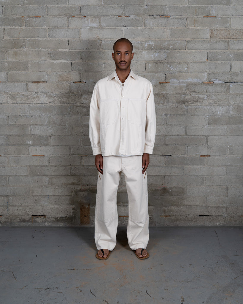 Side Pocket Overshirt - Natural