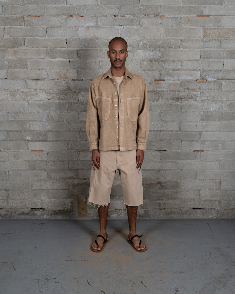 Side Pocket Overshirt- Mud Clay