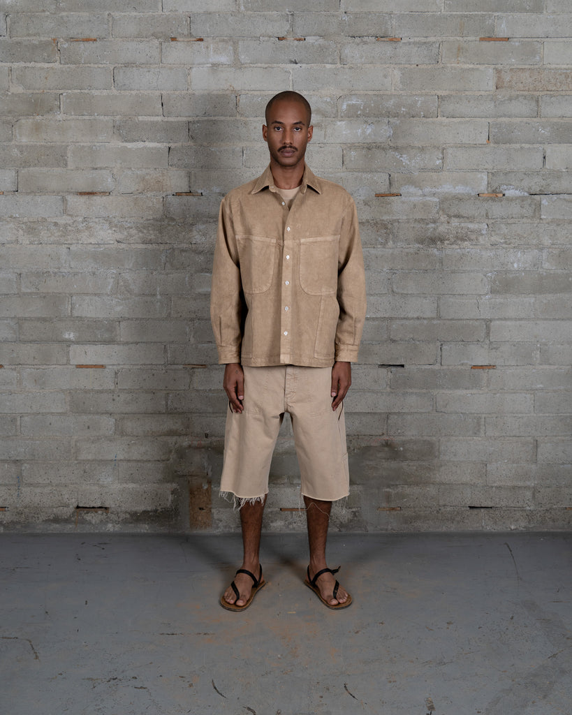 Side Pocket Overshirt- Mud Clay