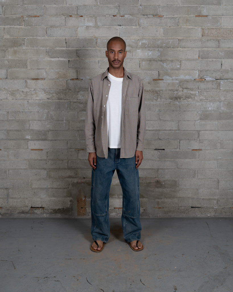 Button Down Shirt- Mud Clay Check