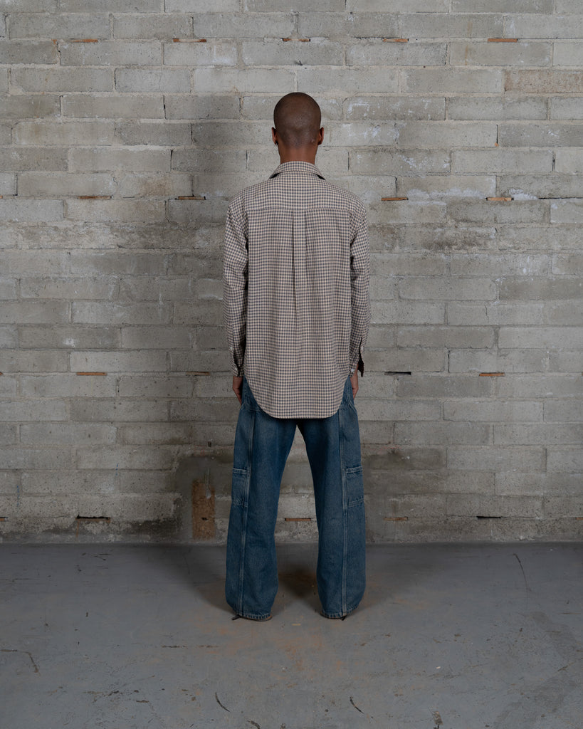 Button Down Shirt- Mud Clay Check