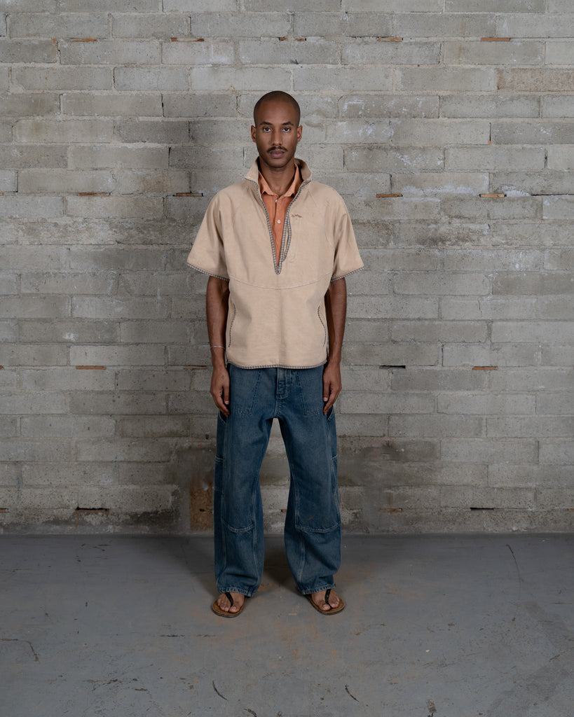 Short Sleeve Fleece Shell - Mud Clay