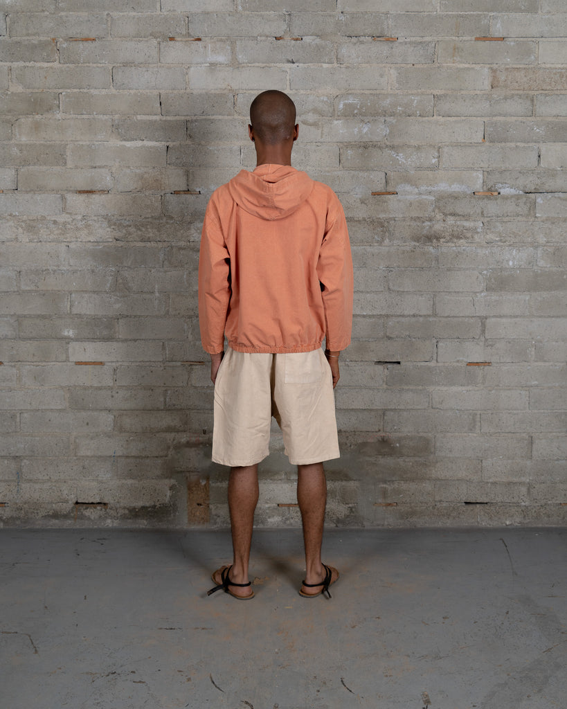 Woven Split Pocket Hoodie - Red Clay